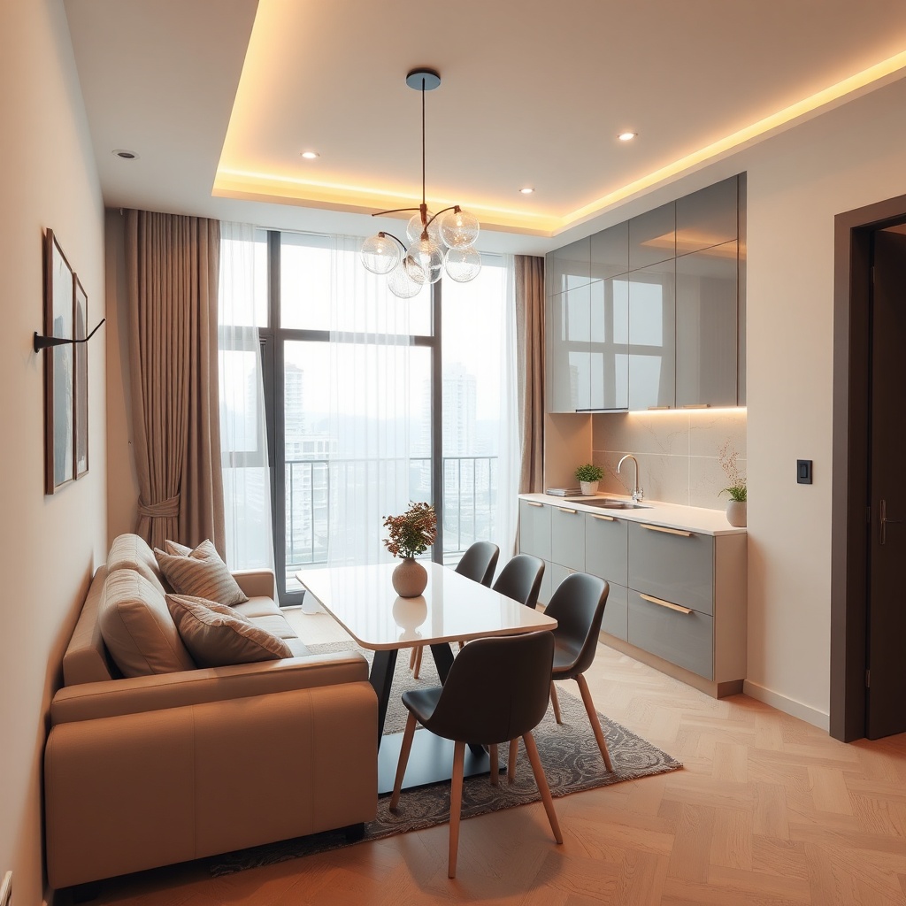 modern bir apartmanın önünde